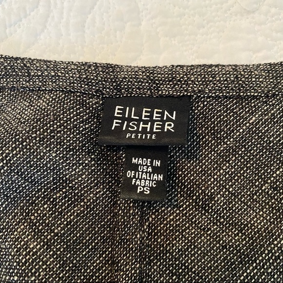Eileen Fisher 2-Piece Linen Blend Dress and Fray Trim Jacket - Small Petite - Picture 14 of 16